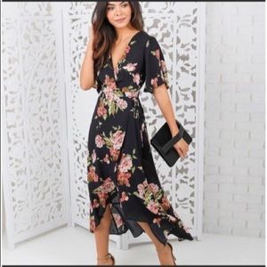 Floral wrap dress